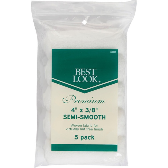 Best Look Premium 4 In. x 3-8 In. Mini Woven Fabric Roller Cover (5-Pack) DIB MR 101-5-400 772352