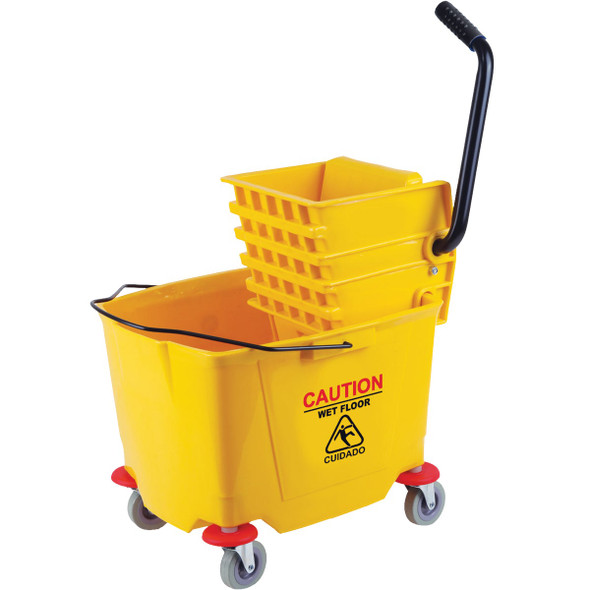 38 Qt. Down Press PVC Mop Bucket & Wringer HHMB36L 602844