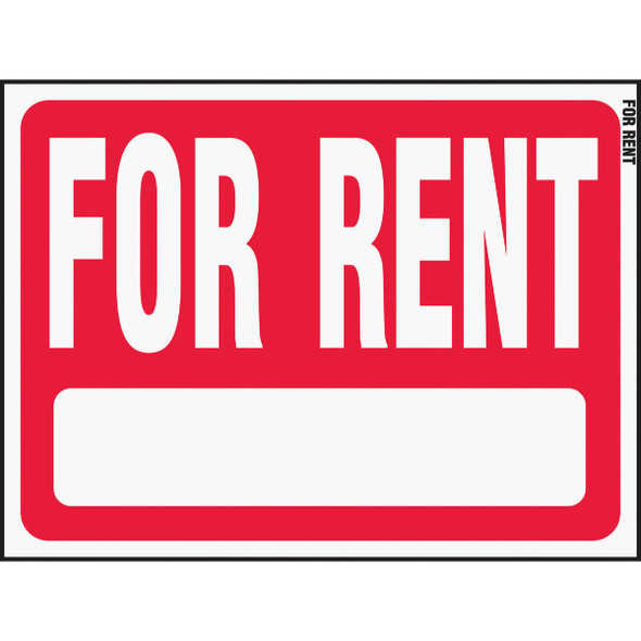 Hy-Ko Plastic Sign, For Rent RS-603