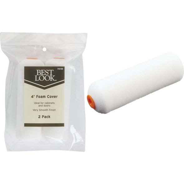 Best Look 4 In. x 1/4 In. Mini Foam Roller Cover (2-Pack) DIB MR 200-2-400