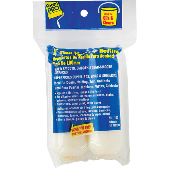 FoamPro Fine Finisher 4 In. Mini Foam Roller Cover (2-Pack) 165 FoamPro Fine Finisher 4 In. Mini Foam Roller Cover (2-Pack) 165