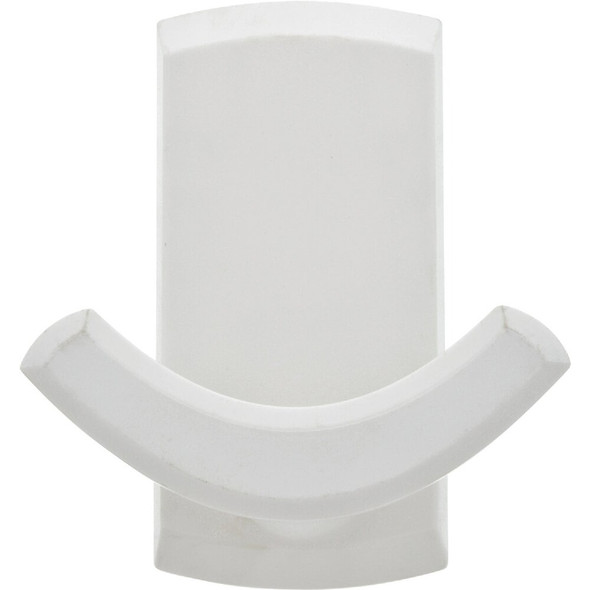 Hillman High and Mighty 20 Lb. Capacity White Rectangular Decorative Double Hook 515801 201009