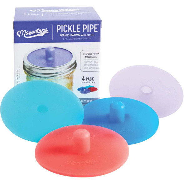 Masontops Wide Mouth Pickle Pipe (4-Pack) PPI4W