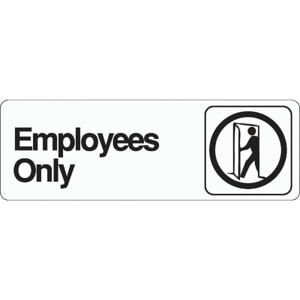 Hy-Ko Deco Series Plastic Sign, Employees Only D-2