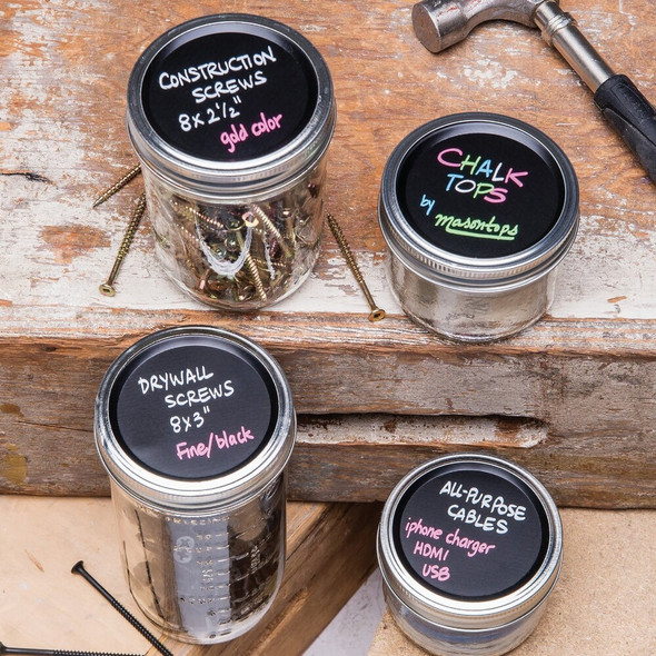 Masontops Wide-Mouth Chalk Top Canning Jar Lids (8-Count) CTW8 602877