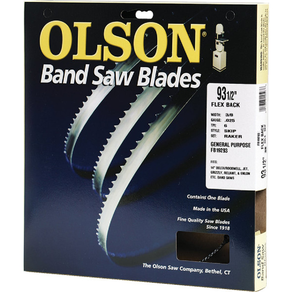 Olson 93-1/2 In. x 3/8 In. 4 TPI Skip Flex Back Band Saw Blade FB19293DB