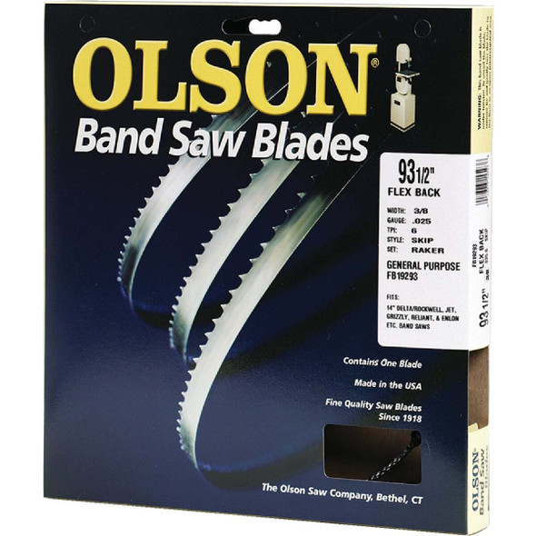 Olson 93-1/2 In. x 3/8 In. 4 TPI Skip Flex Back Band Saw Blade FB19293DB