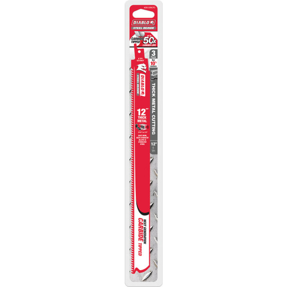 Diablo 3pk 12" 8t Recip Blade DS1208CF3 303411
