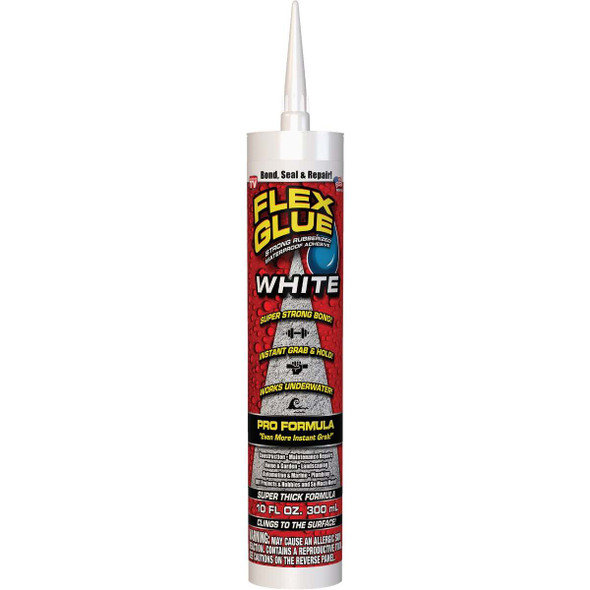 Flex Glue 10 Oz. White Multi-Purpose Adhesive GFSTANR10
