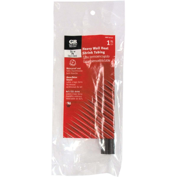 Gardner Bender Heavy-Wall 3/4 In. x 6 In. Heat Shrink Tubing HWT-0722