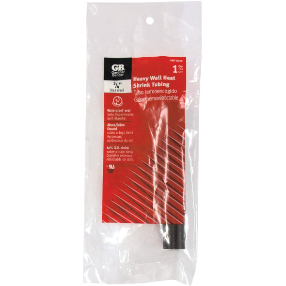 Gardner Bender Heavy-Wall 3/4 In. x 6 In. Heat Shrink Tubing HWT-0722