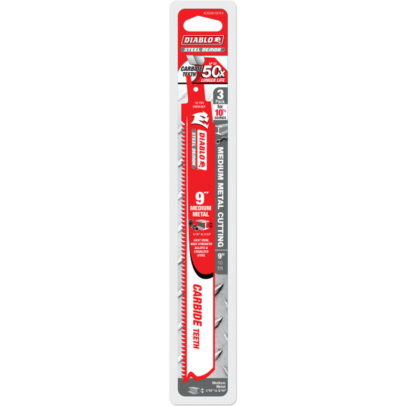 Diablo 3pk 9'' 10t Recip Blade DS0910CF3 302043