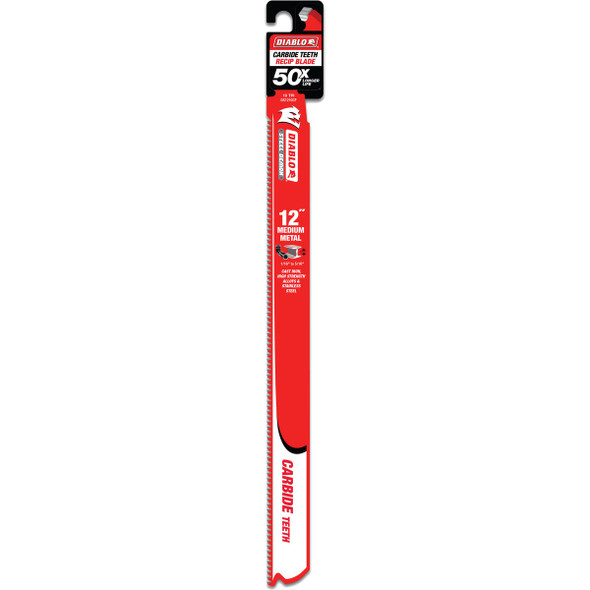 Diablo Steel Demon 12 In. 10 TPI Carbide Medium Metal Reciprocating Saw Blade DS1210CF 302045