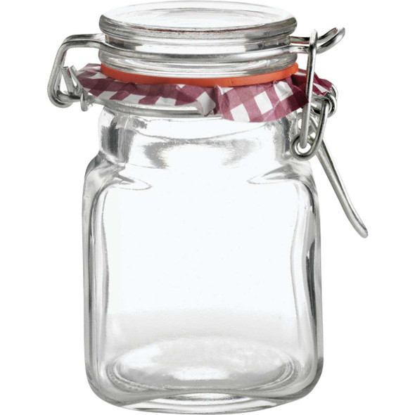 Kilner 2 Oz. Square Clip Top Glass Jar 0025.460 Pack of 12