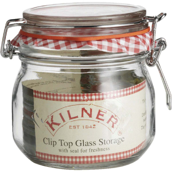 Kilner 17 Oz. Round Clip Top Glass Storage Jar 0025.490 Pack of 4