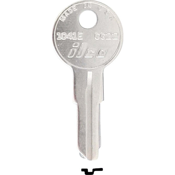 ILCO Chicago Nickel Plated File Cabinet Key CG22 / 1041E (10-Pack) IAL2830229B