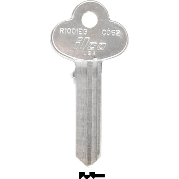 ILCO Corbin Nickel Plated File Cabinet Key CO62 / R1001EG (10-Pack) IAL4404010B