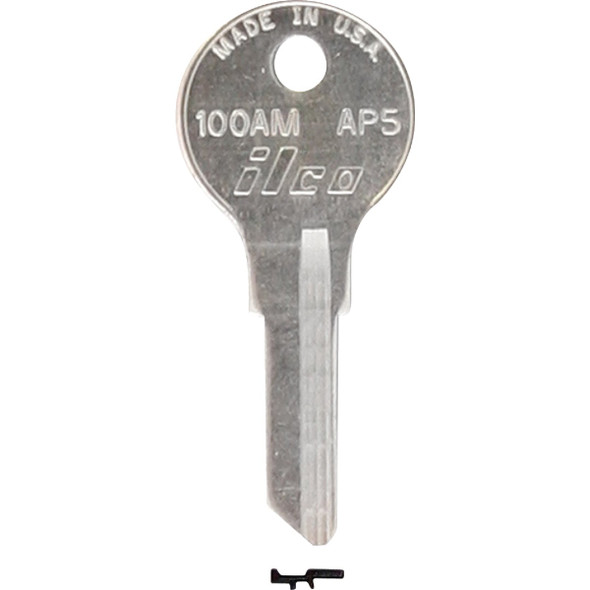 ILCO APS Nickel Plated File Cabinet Key AP5 / 100AM (10-Pack) IAL2529608B