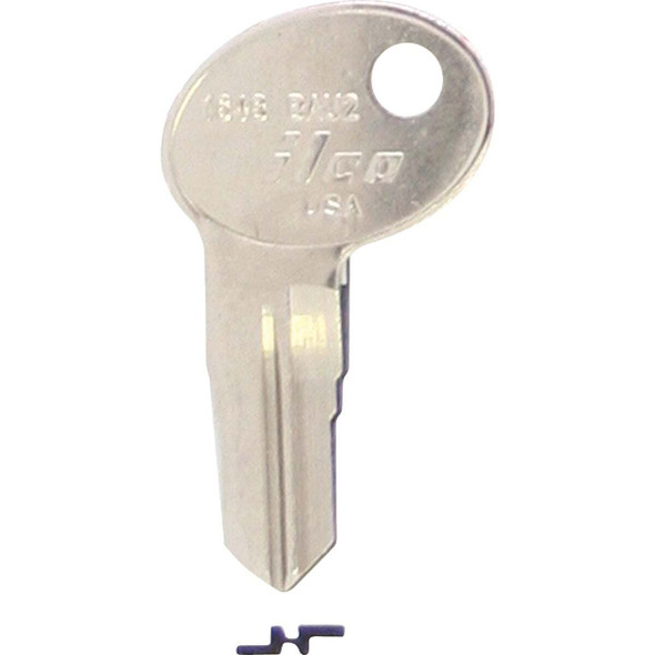 ILCO Bauer Nickel Plated File Cabinet Key BAU2 / 1648 (10-Pack) IAL00000672