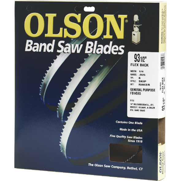 Olson 93-1/2 In. x 1/8 In. 14 TPI Regular Flex Back Band Saw Blade FB08593DB Olson 93-1/2 In. x 1/8 In. 14 TPI Regular Flex Back Band Saw Blade FB08593DB