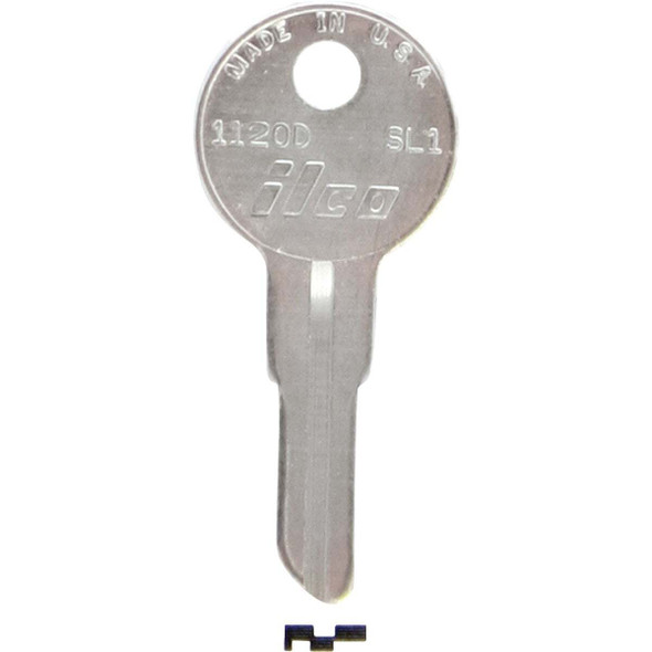 ILCO Slaymaker Nickel Plated Padlock Key SL1 / 1120D (10-Pack) IAL2830215B