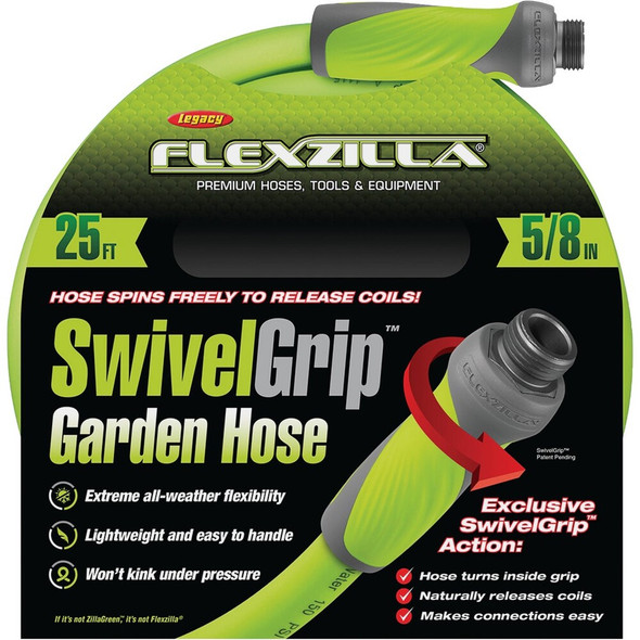 Flexzilla 5/8 In. Dia. x 25 Ft. L. Drinking Water Safe Garden Hose with SwivelGrip Connections