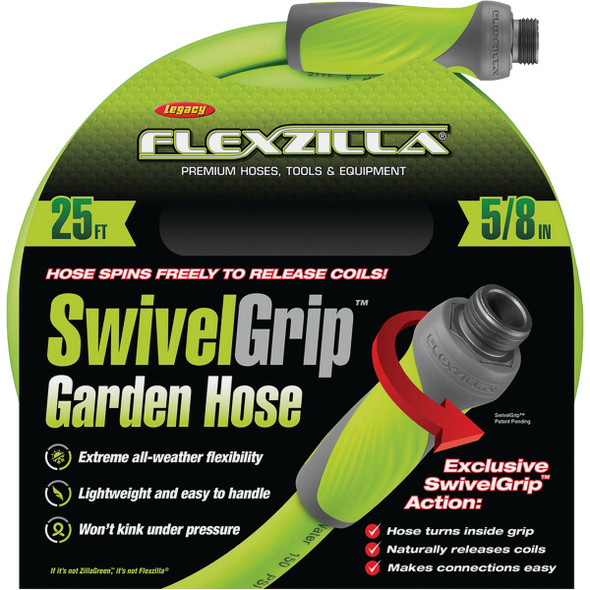 Flexzilla 5/8 In. Dia. x 25 Ft. L. Drinking Water Safe Garden Hose with SwivelGrip Connections