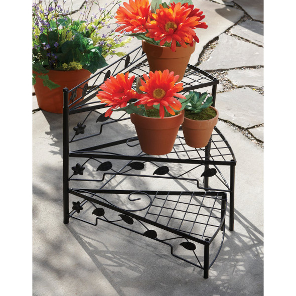 Best Garden Black Steel 17 In. H. Adjustable Plant Stand Best Garden Black Steel 17 In. H. Adjustable Plant Stand