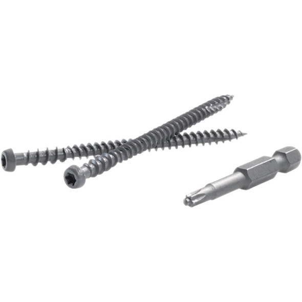 Fastenmaster TrapEase 3, #10 x 2-1/2 In. Gray Ultimate Composite Deck Screw (350 Ct. Pail)