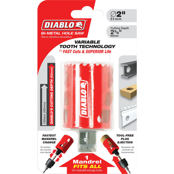 Diablo 2 In. Bi-Metal Hole Saw