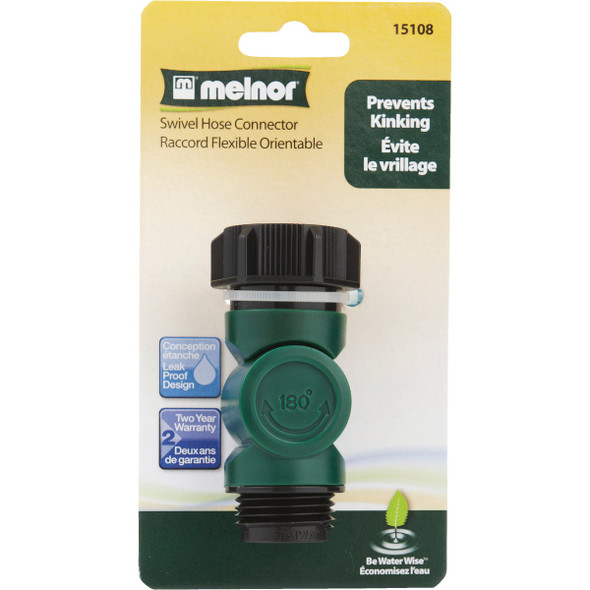 Melnor 3/4 In. FNH x 3/4 In. MNH Plastic Swivel Hose Connector Melnor 3/4 In. FNH x 3/4 In. MNH Plastic Swivel Hose Connector