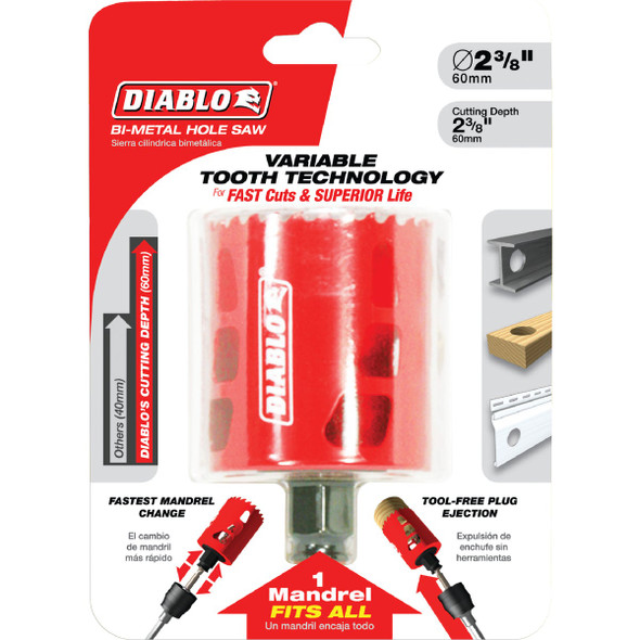 Diablo 2-3/8 In. Bi-Metal Hole Saw