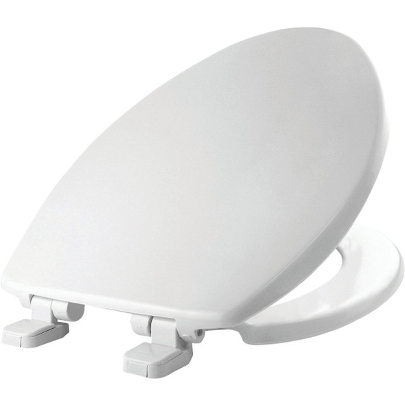 Bemis Mayfair Elongated Closed Front Slow Close White Plastic Toilet Seat