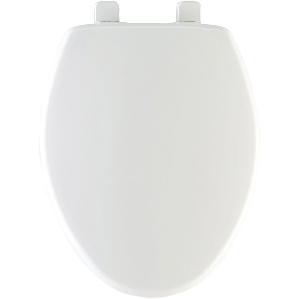 Bemis Mayfair Elongated Closed Front Slow Close White Plastic Toilet Seat