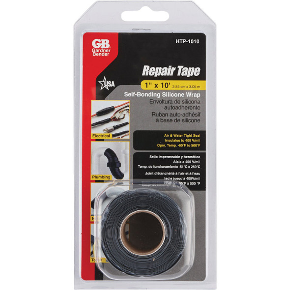 Gardner Bender Black 1 In. x 10 Ft. Self-Bonding Silicone Wrap