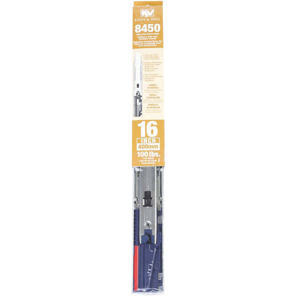 Knape & Vogt 16" Side Steel Drawer Slide (1-Pair) 8450FMRP 16 200229
