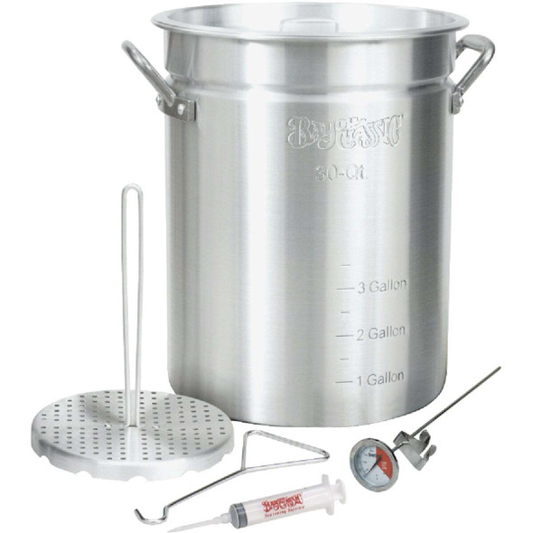 Bayou Classic 30 Qt. Outdoor Turkey Fryer Pot with Vented Lid 3025