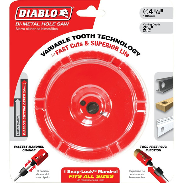 Diablo 4-1-8 In. Bi-Metal Hole Saw DHS4125 302206