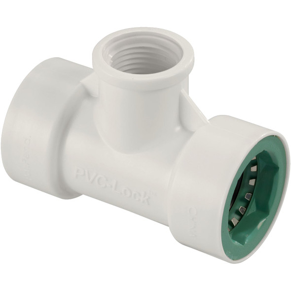 Orbit 3/4 In. x 1/2 In. FPT PVC-Lock Tee 34772