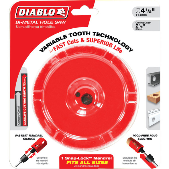 Diablo 4-1/4 In. Bi-Metal Hole Saw