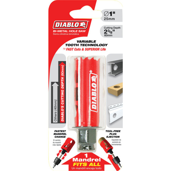 Diablo 1 In. Bi-Metal Hole Saw