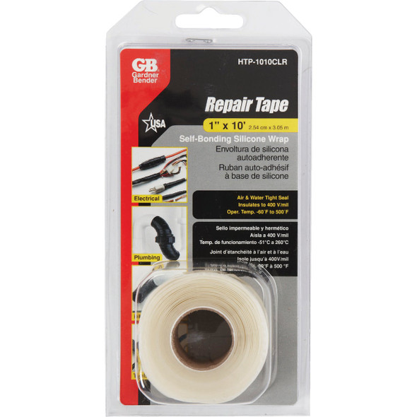 Gardner Bender Clear 1 In. x 10 Ft. Self-Bonding Silicone Wrap HTP-1010CLR