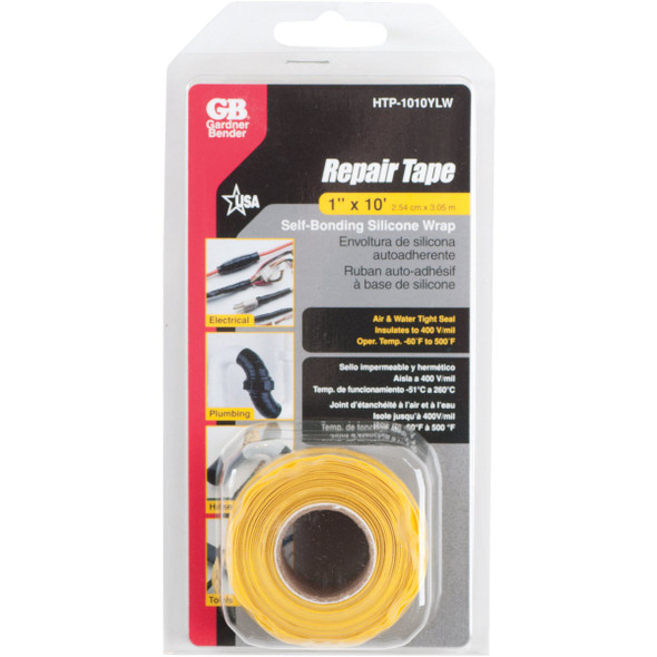 Gardner Bender Yellow 1 In. x 10 Ft. Self-Bonding Silicone Wrap HTP-1010YLW