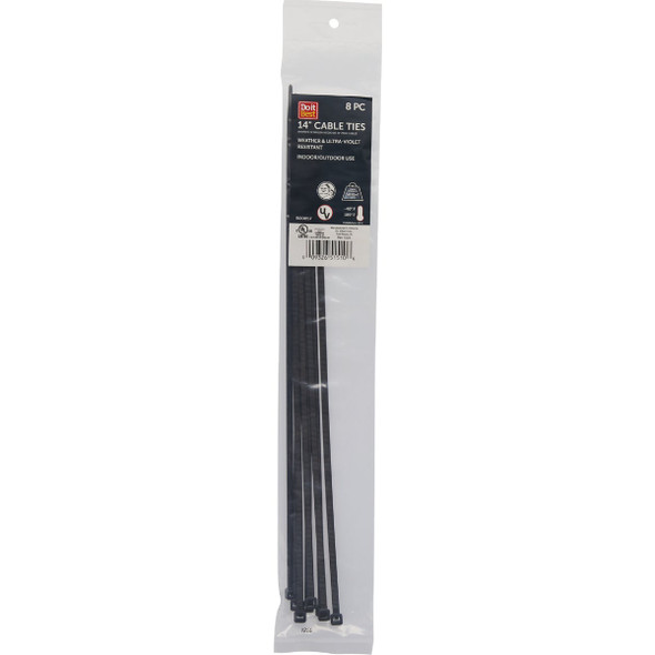 SIM Supply, Inc. 14" 8pc Blk Cable Tie LH-S-360-14-UVB-8