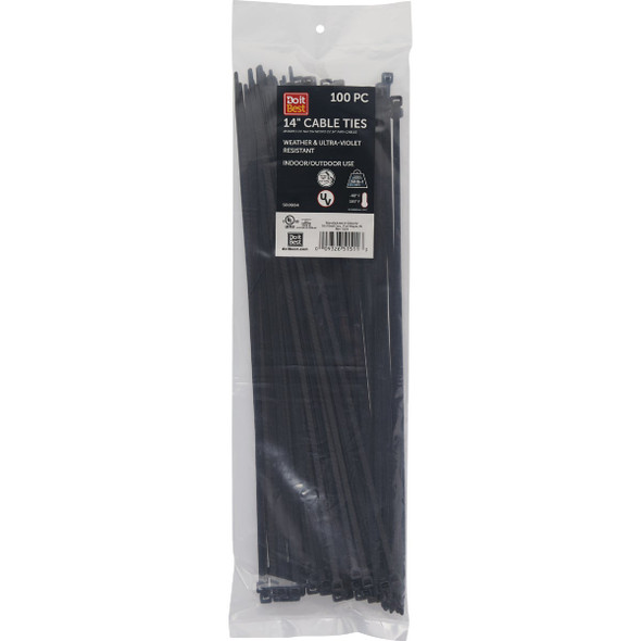 SIM Supply, Inc. 14"100pc Blk Cable Tie LH-S-360-14-UVB