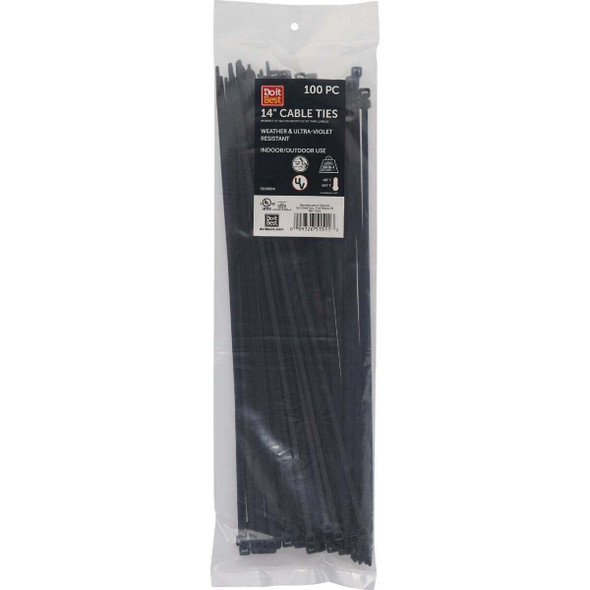 SIM Supply, Inc. 14"100pc Blk Cable Tie LH-S-360-14-UVB