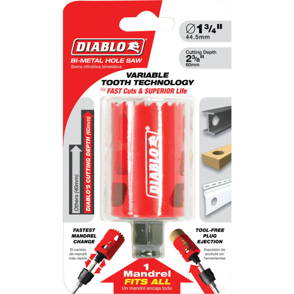Diablo 1-3/4 In. Bi-Metal Hole Saw
