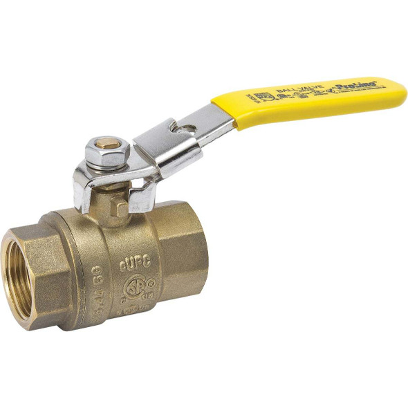 ProLine 3/4 In. FIP x 3/4 In. FIP Brass Locking Ball Valve 107-824LNL