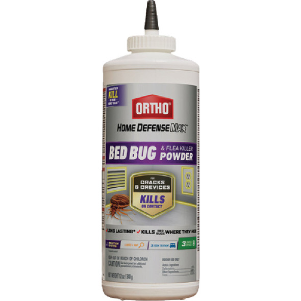 Ortho Home Defense 12 Oz. Powder Bed Bug, Flea & Tick Killer 4389005