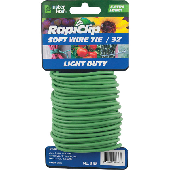 Rapiclip 32 Ft. Green Soft Wire Plant Tie 858